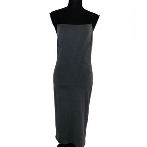 WIN WIN Grey BodyCon Midi Dress (S) [poly,rayon,spandex]